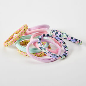 Yin Yang Rolled Hair Ties - 10 Pack,