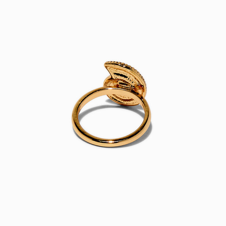 Gold-tone Nautilus Shell Ring ,