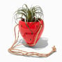 Hanging Strawberry Planter With Faux Succulent Plant,