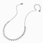 Silver-tone Bead &amp; Disk Confetti Chain Necklace,
