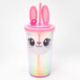 Glitter Bunny Iridescent Tumbler - Pink,