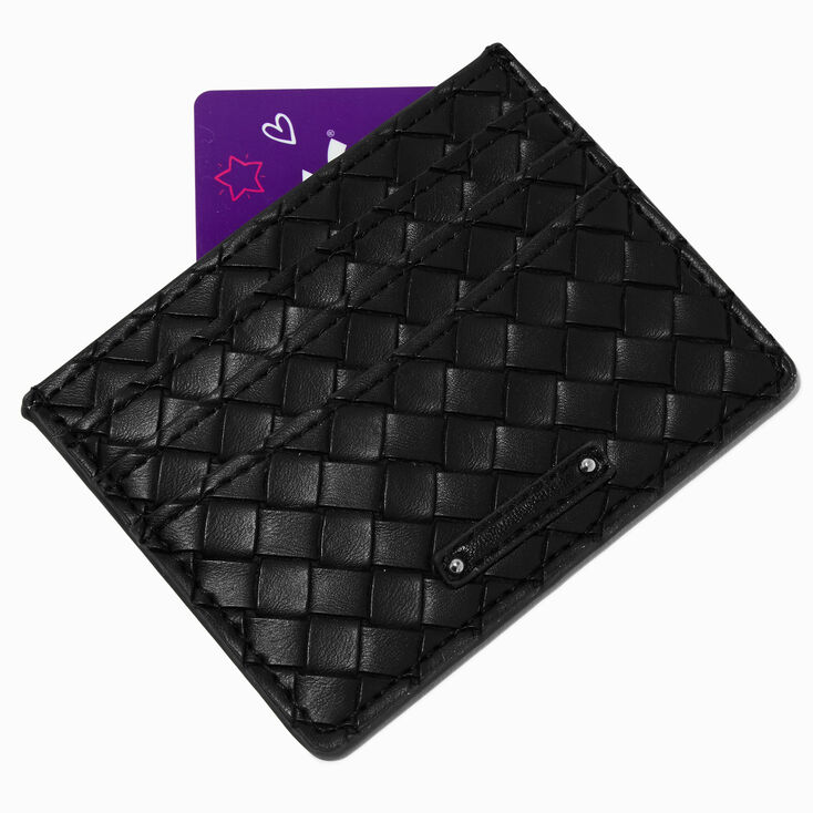 Black Woven Credit Card Case,