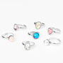 Claire&#39;s Club Pearl and Gemstone Rings - 7 Pack,