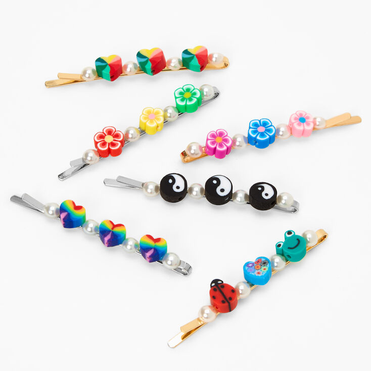 Mixed Metal Festival Hair Pins - 6 Pack,