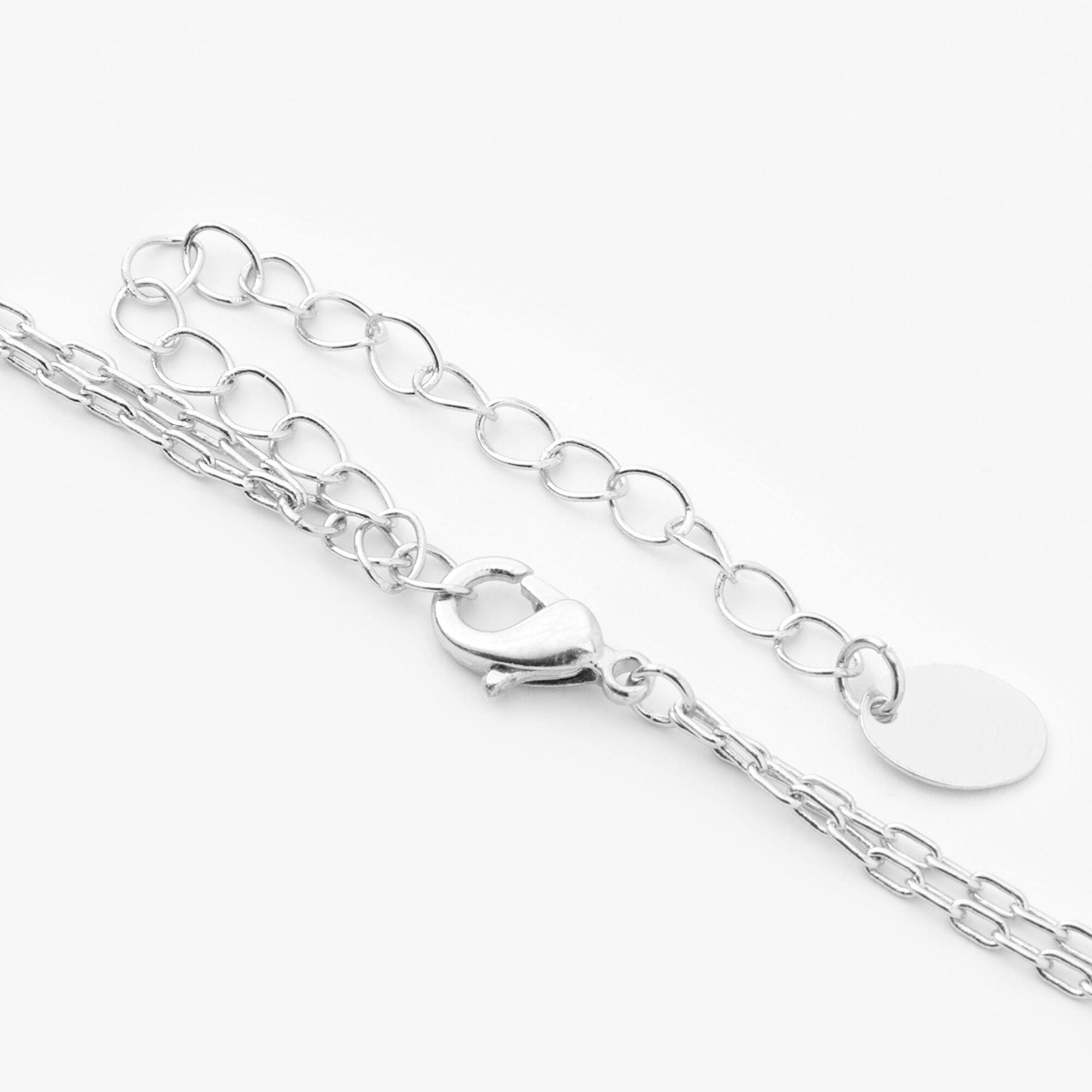 Silver Padlock Necklace, Earrings, & Ring Set - 3 Pack,