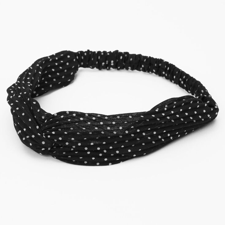 Bandeau &agrave; pois torsad&eacute; Claire&#39;s&nbsp;Club - Noir,