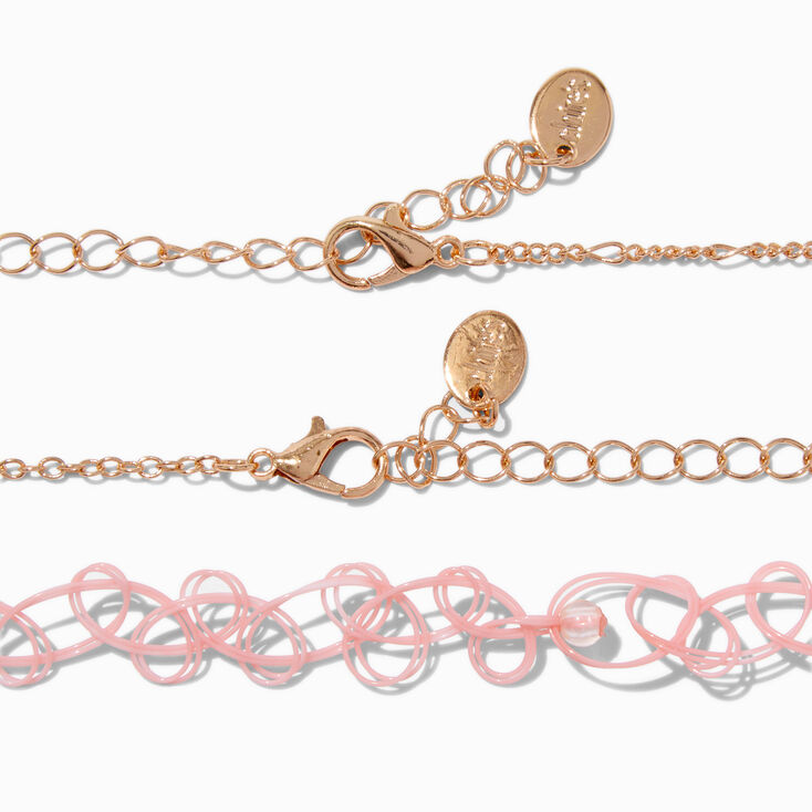 Uptown Puffy Butterfly Choker Necklaces - 3 Pack,