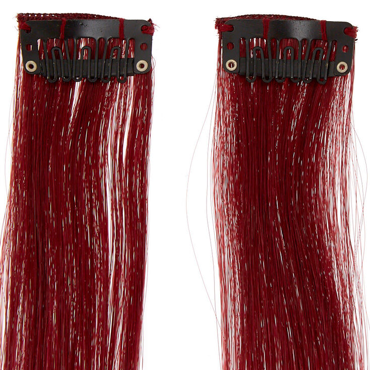 Extensions de cheveux synth&eacute;tiques effet d&eacute;grad&eacute; &ndash; Magenta, lot de 2,