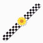 Checkered Sunflower Slap Bracelet,