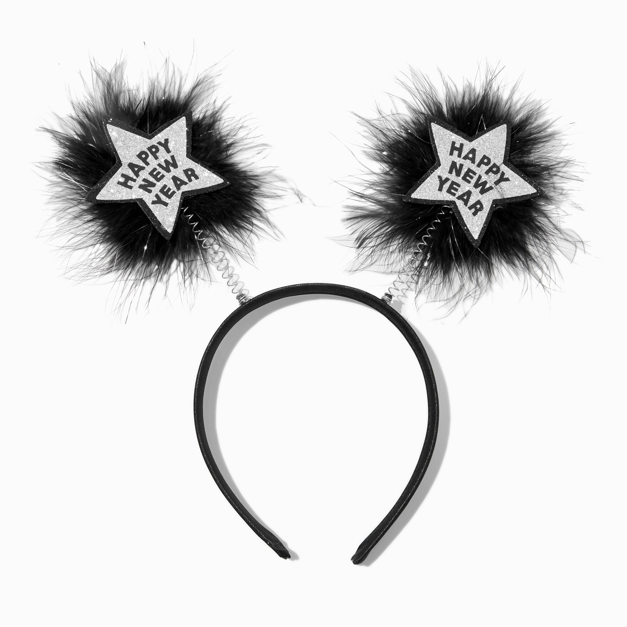 "Happy New Year" Tinsel Bopper Headband,