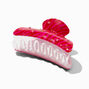 Pink Zebra Crystal Embellished Hair Claw,