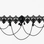 Halloween Beaded Lace Choker Necklace - Black,