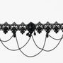 Halloween Beaded Lace Choker Necklace - Black,