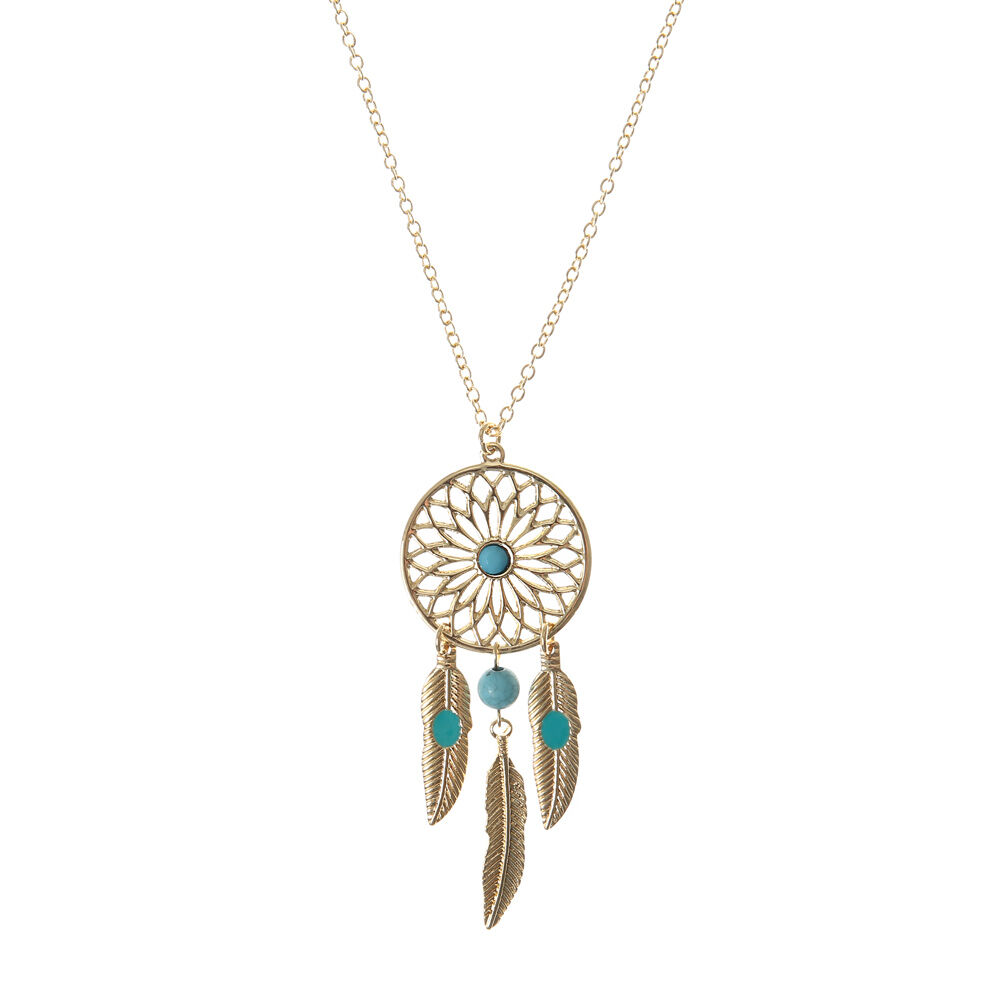 Gold dreamcatcher hotsell pendant