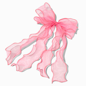 Blush Pink Fairy Long Tail Hair Bow Clip,