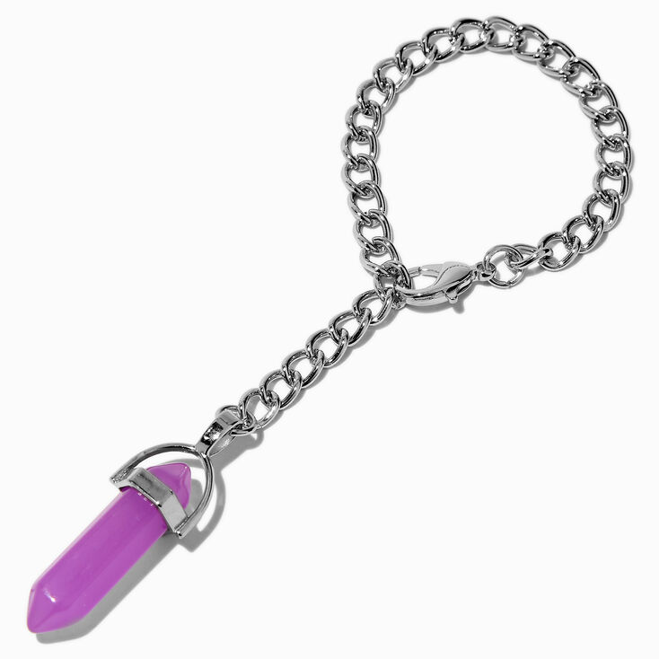 Lilac Crystal Handle Charm,