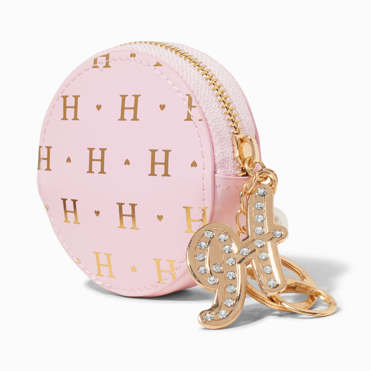 Golden Initial Coin Purse - H,