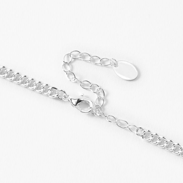 Zipper Choker Chain Necklace - Silver,