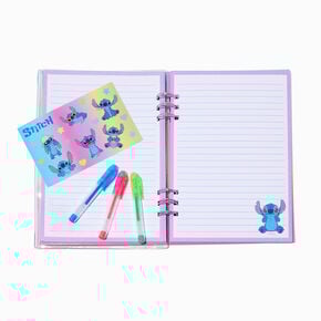 Disney Stitch Claire&#39;s Exclusive Summer Spiral Notebook &amp; Stationery Set,