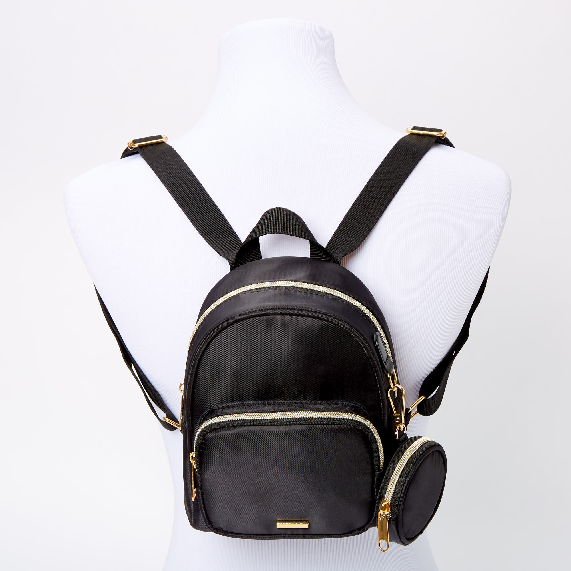 Nylon Small Backpack - Black,