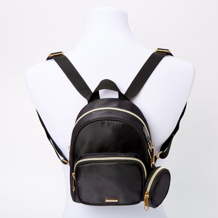 Petit sac &agrave; dos en nylon - Noir,