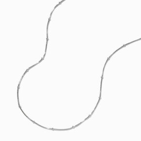 Silver-tone Stainless Steel Satellite Chain Necklace,