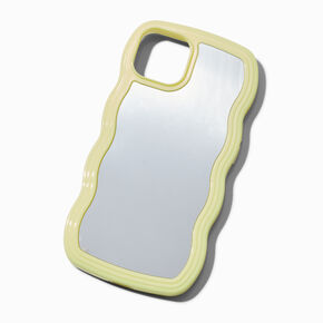 Yellow Trim Wavy Mirror Phone Case - Fits iPhone&reg; 13/14/15,