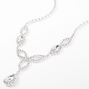 Silver Rhinestone Celtic Loopy Statement Necklace,