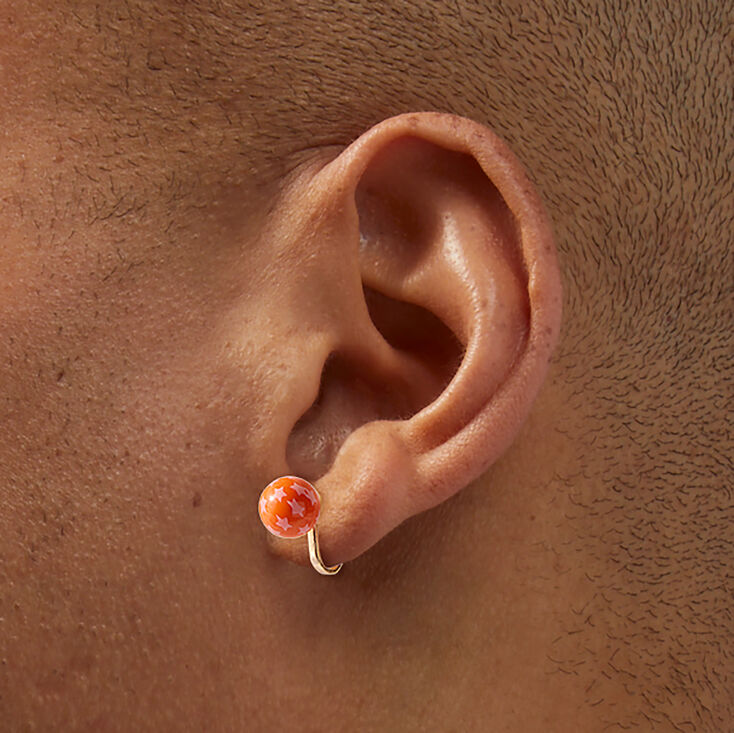 Clous d&#39;oreilles &agrave; clip boule imprim&eacute; &eacute;toil&eacute;s - Lot de 6,