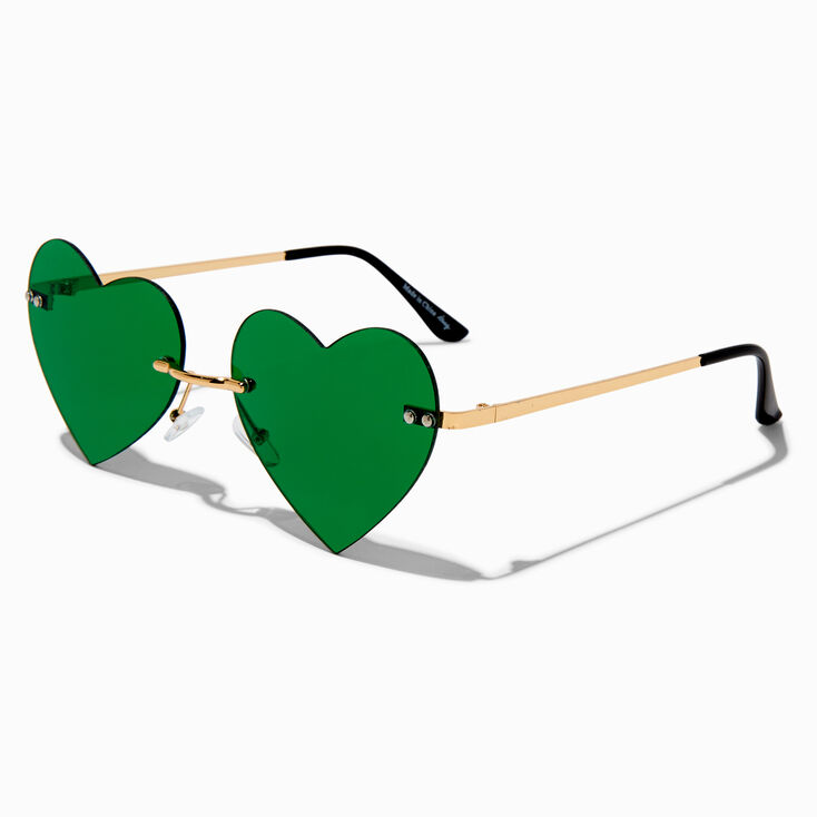 St. Patrick&#39;s Day Green Heart Sunglasses,