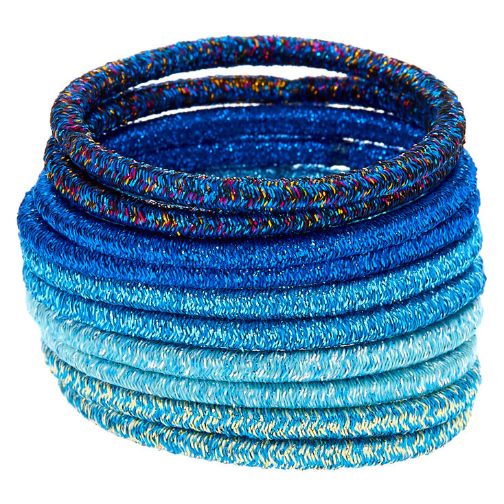 Claire's Élastiques à cheveux bleus à paillettes