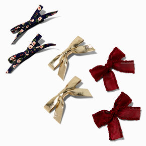 Claire&#39;s Club Fall Print Hair Bow Clips - 6 Pack,
