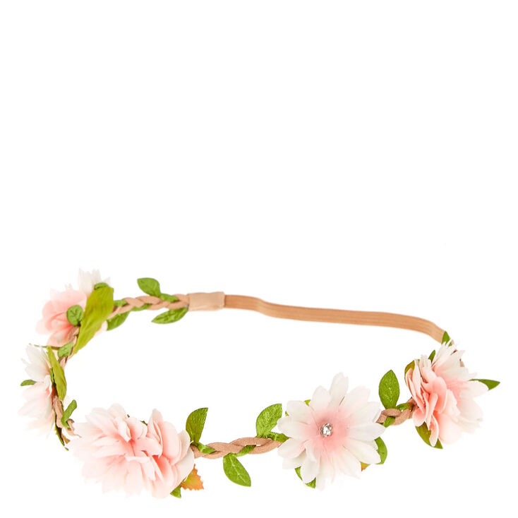 Couronnes de fleurs &agrave; p&acirc;querettes blush,