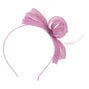 Feather Bow Fascinator Headband - Mauve,