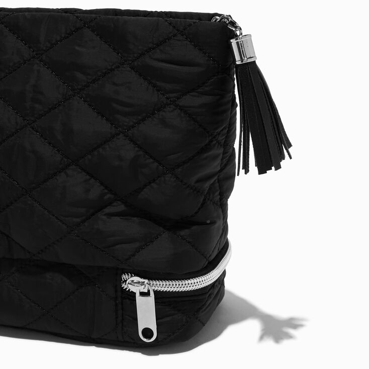 Black Puffy Makeup Bag,