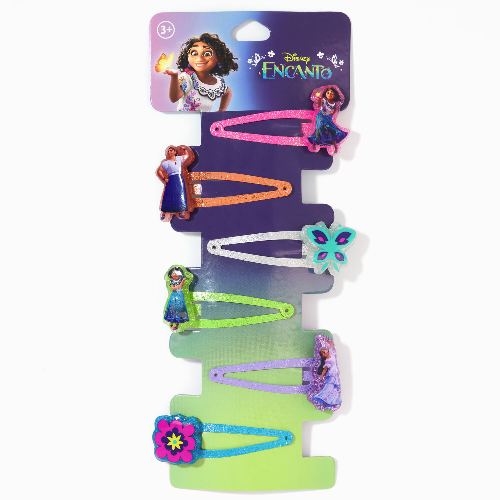 Barrettes clic clac à breloques Encanto Disney - Lot de 6,