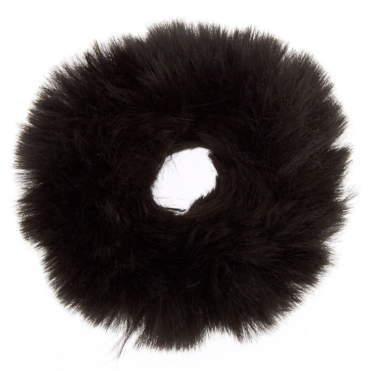 Claire's Chouchou en fausse fourrure noir