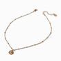Gold-tone Mini Starburst Disc Pendant Necklace,