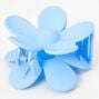 Matte Flower Hair Claw - Blue,