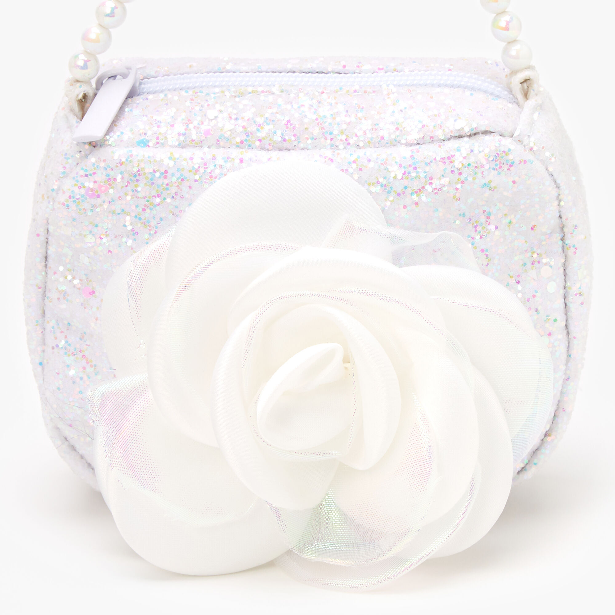 White handbag with flowers clearance