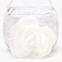 Claire&#39;s Club Sparkle Flower Bag - White,