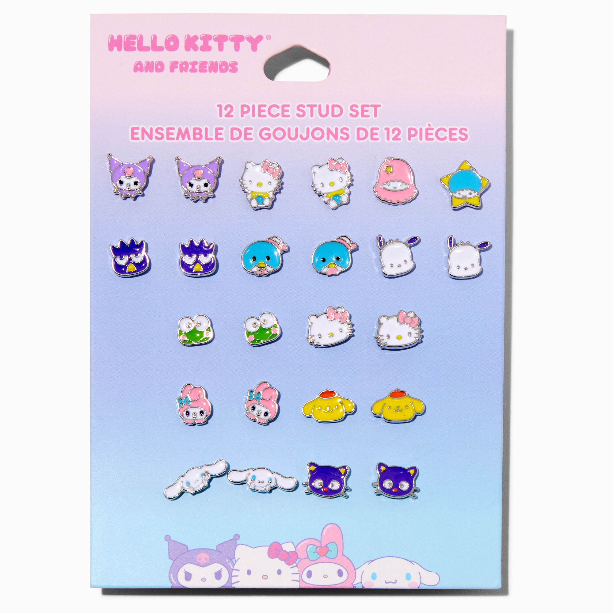 Clous d’oreilles Hello Kitty® And Friends - Lot de 12,