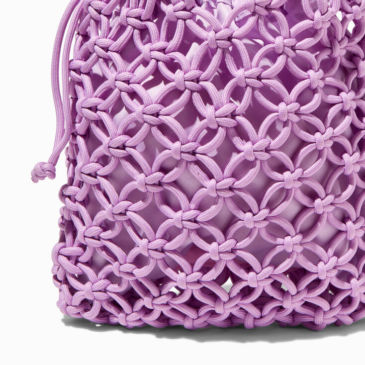 Lavender Crochet Shoulder Bag