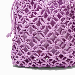 Lavender Crochet Shoulder Bag,