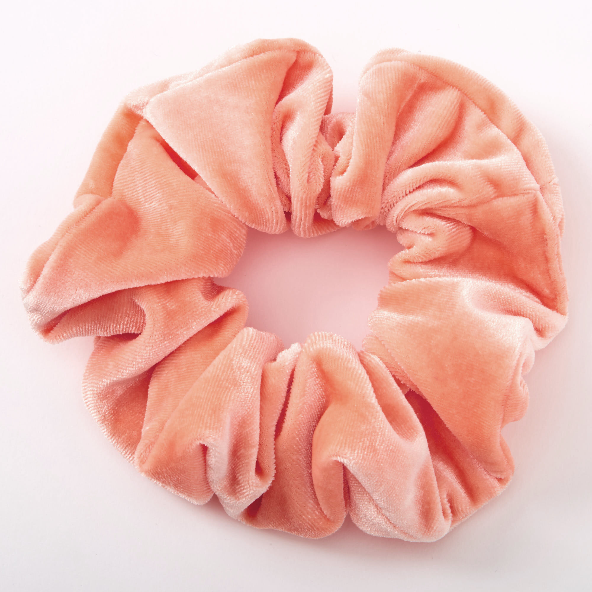 Medium Velvet Hair Scrunchie - Peach,