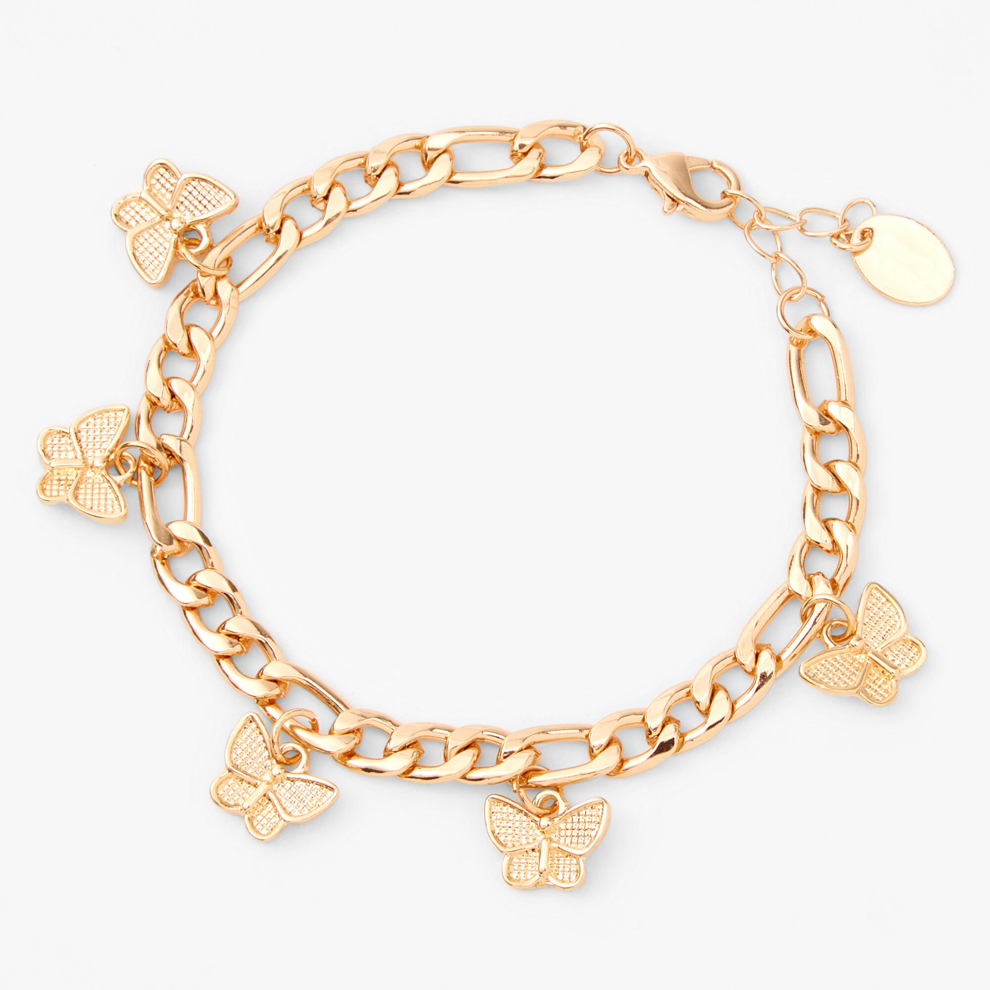 butterfly bracelet Gold Butterfly Charm Bracelet | Claire's