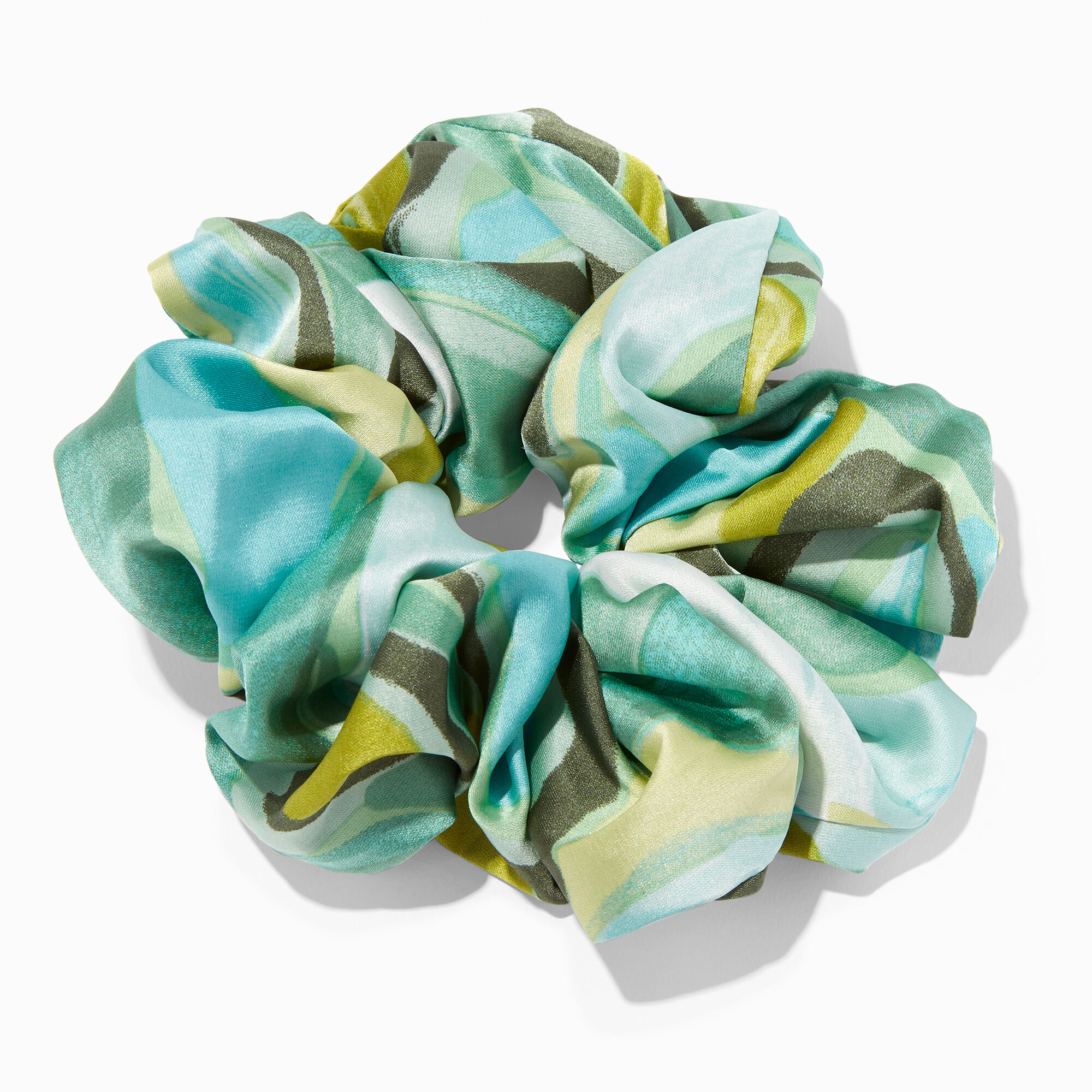 View Claires Giant Swirl Silky Hair Scrunchie Bracelet Green information
