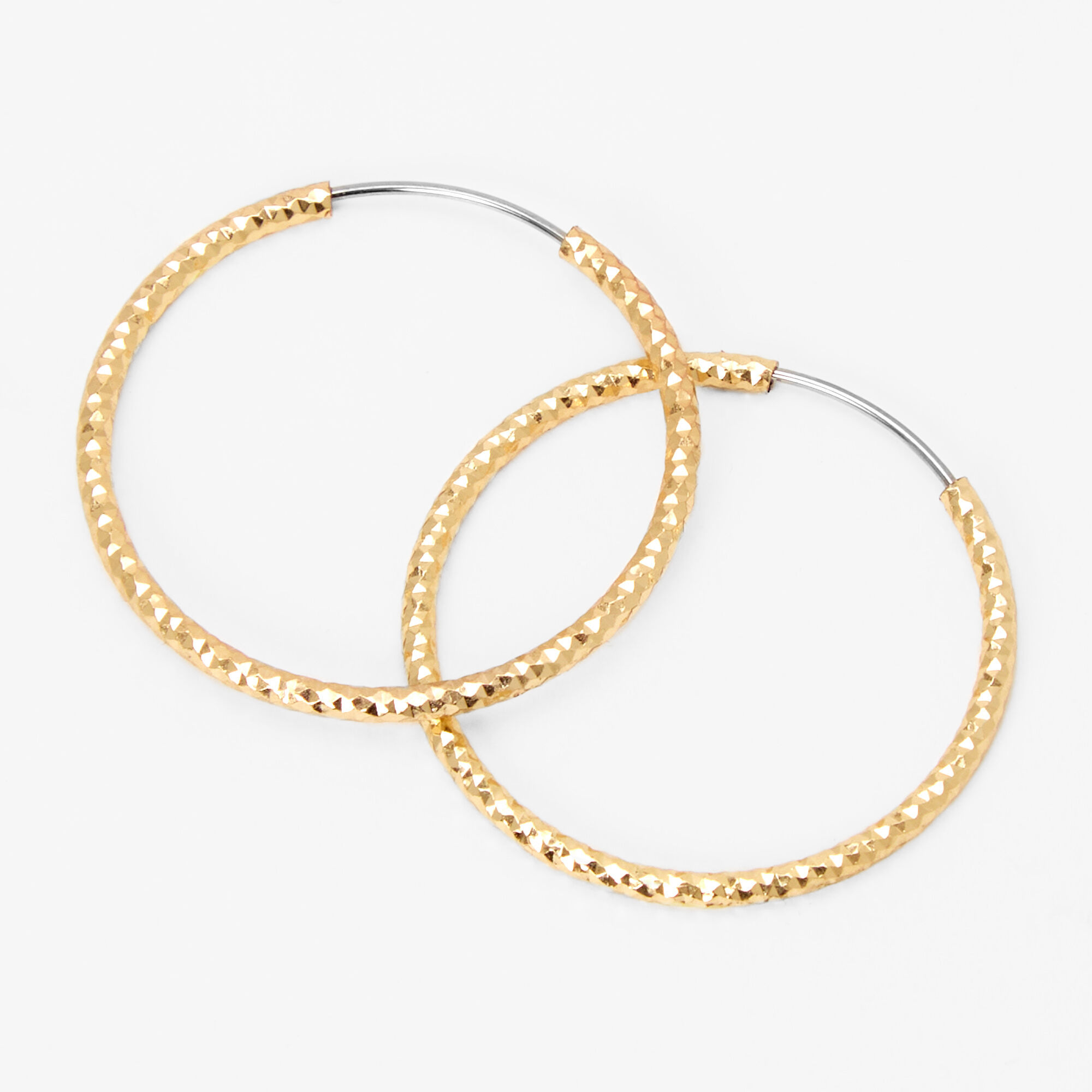 Gold 30mm Hoop Earrings,