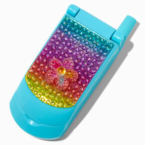 Claire&#39;s Club Blue Butterfly Bling Flip Phone Lip Gloss Set,