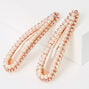 Rose Gold Rhinestone Pearl Snap Hair Clips - 2 Pack,